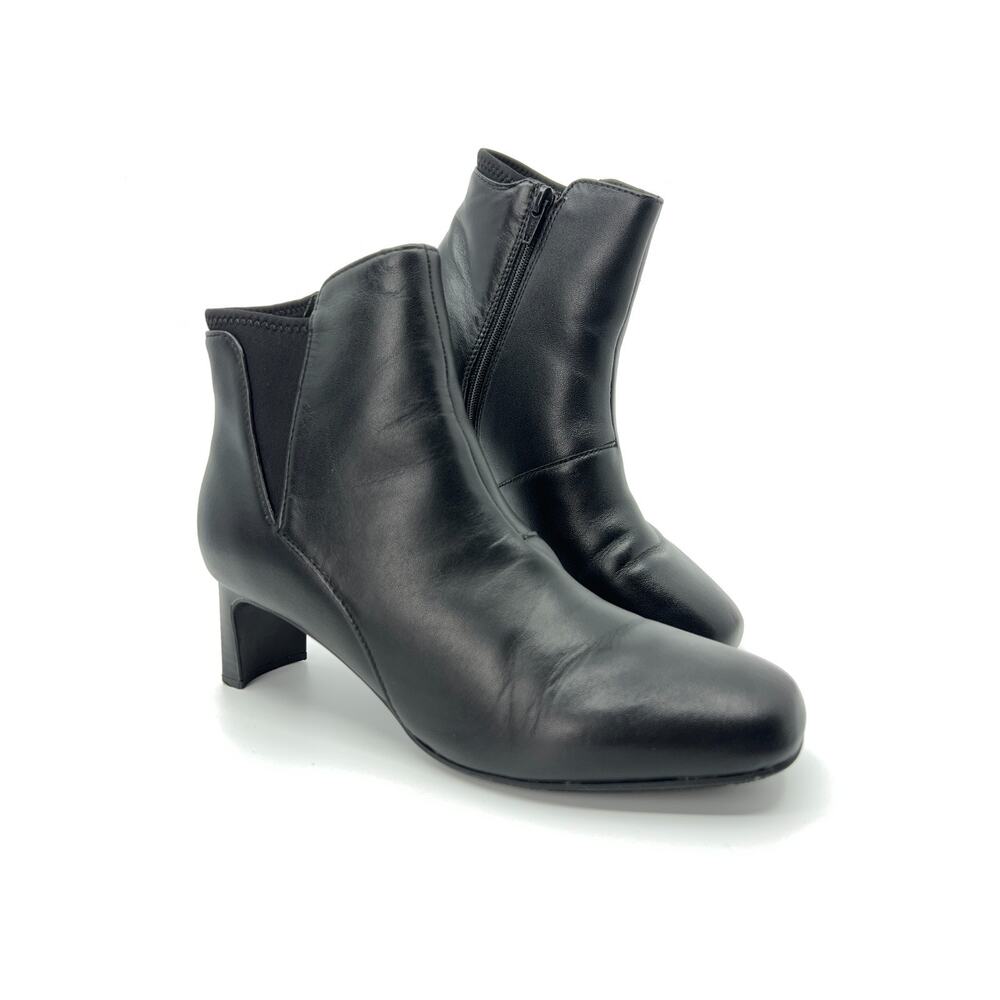 Clarks Kyndall Faye Black Leather Boots Women’s 7.5